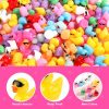 100Pcs Mini Resin Ducks, små färgglada gosedukar, mini resindukar med solglasögon, miniatyrdukar för DIY-dollshus, miniatyrträdgård, växthusdekoration (10 färger)  |   Badleksaker Badleksaker Badleksaker