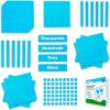 131+4 Pcs Jumbo Blå Magnetisk Bas Tio Block För Matematik + Rubriker – Matematik Manipulativa Bas Tio Block  Platsvärdes Manipulativa Magneter  Räknare För Barn  Klassrumets Obligatorier  |   Sorterings- och stapel-leksaker Sorterings- och stapel-leksaker Blå