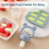 2 Pack Silicone Baby Fruit Feeder med Mini Freezer Tray, Baby Teether, Bröstmjölkspopsicleformar för Baby Teething Relief, Färska Matbitar för Säker Barnmatning, Extra Matpåsar  |   Tandbitar Tandbitar Tandbitar