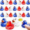 ,24 Pack 2” Patriotisk Gummis flamingo 4 juli-festgods Baby shower badleksaker Stjärnflytande flamingos Krama pipa sommarstrand pool 4 juli-leveranser Röd vit blå gåvor Juldagen för självständighet  |   Badleksaker Badleksaker Badleksaker