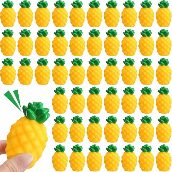 50 st gummi Pineapple badleksaker, storpack, mini Pineapple-leksaker, badleksaker för barn, flytande pipande leksaker för sommarpoolpartyn, party och babydopp.  |   Badleksaker Badleksaker Badleksaker