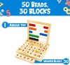 Abacus For Kids Math Counters  Träberäkningsspiel  Barnleksak  Förskoleleksaker  Barnleksaker av trä  50 kugghjul och 30 block  Träblock för småbarn 1-3 år  Stora  |   Abacuser Abacuser Abacuser