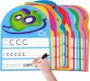 Alphabet Writing Practice Cards  Handskriftslektionskort för förskola och årskurs 1-3, Dubbelriktad tryck för att följa stora och små bokstäver 13 torrstrykbara kort 26 sidor.  |   Tidig utveckling och aktivitetsleksaker Tidig utveckling och aktivitetsleksaker Tidig utveckling och aktivitetsleksaker