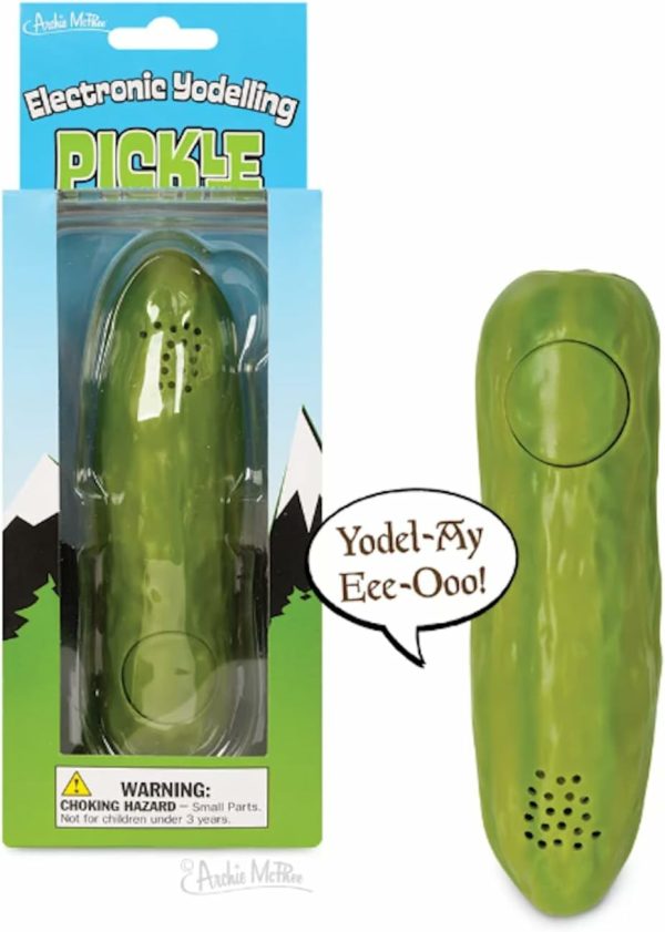 Archie Mcphee Yodeling Pickle: Ett musikaliskt leksak för alla åldrar – Underhållande gåva – Timmar av oförsiktig underhållning – Flerfärgat  |   Musikaliska leksaker Musikaliska leksaker Musikaliska leksaker