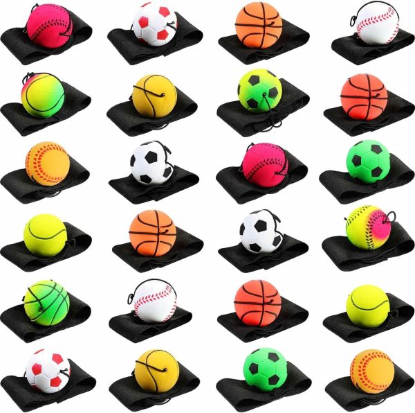 Armåter Ball Gummi Sportsboll med Armrem och Tråd Reflekterande Boll Sprängiga Bollar Armåterlek på Elastisk Tråd Balllek För Tonåringar Vuxna Armövning Spel  |   Leksaksbollar Leksaksbollar Blandade färger