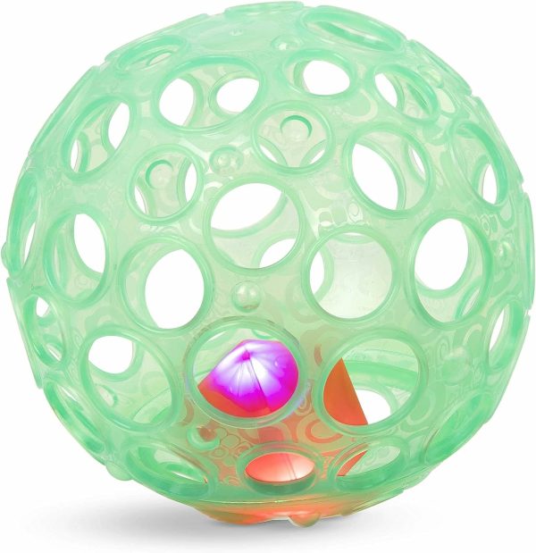 B. Baby – Sensory Lightup Baby Rattle- Texturerad boll med hål – Glödande ljus & skakel – Spädbarn – Barn – Fånga & Glöda – 0 månader +  |   Bollar Bollar Bollar