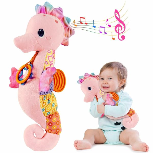 Baby Girl Toys 0-6 Months, Barnmusikaliska tämlarleksaker mjuk leksak med ljusa färger, Krökta ljudpapper, Flera texturer & klappleksaker, Barnnycklingleksaker för 0 3 6 9 12 månader pojkar/flickor (Rosa)  |   Musikaliska leksaker Musikaliska leksaker Musikaliska leksaker