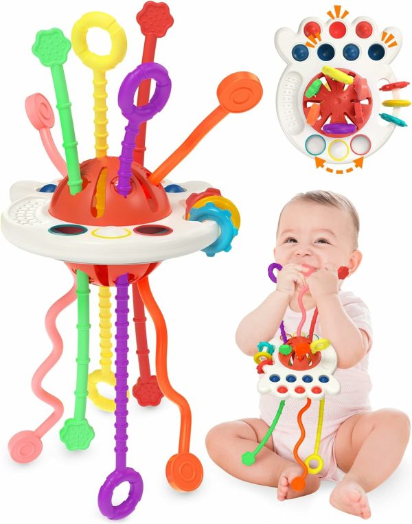 Baby Sensory Montessori-leksak För 6-12-18 Månader  Dragsträngsilikon tandbitningsspiel  Födelsedagspresent Reseleksak För 1 2 Årig pojke flicka spädbarn småbarn 8 9 10 Månader gammal  |   Tryck- och dragleksaker Tryck- och dragleksaker Tryck- och dragleksaker