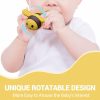 Baby Silicone Teether Toy, Baby Teething Toys För 18 Månaders pojkar flickor barn, Söt Binaformad Bpa-Fri Silikon Baby Tuggleksak För Sinnesutforskning Och Lättnad Av Tuggande Klåda (Gul)  |   Tandbitar Tandbitar Gul