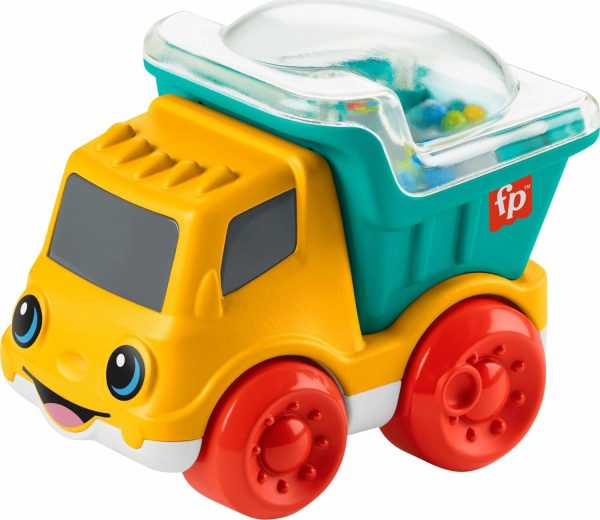 Baby Toy Poppity Pop Dump Truck Push-Along Vehicle med finmotoriska aktiviteter för spädbarn ålder 6+ månader  |   Tryck- och dragleksaker Tryck- och dragleksaker Dumper lastbil