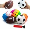 Ball Set For Toddlers 1-3  Assorted Balls Toddler Sports Balls Kids Balls Soft Toy Balls – Soccer Ball Playground Balls Basketball Volleyball Baseball Rugby – Inflatable With Pump  6 PcsBallset för småbarn 1-3 år  Mångfaldiga bollar Barnsportbollar Barnbollar mjuka leksaker – Fotbollsparkbollar Basketboll Volleyboll Baseboll Rugby – inflator med slang  6 st  |   Bollar Bollar Bollar