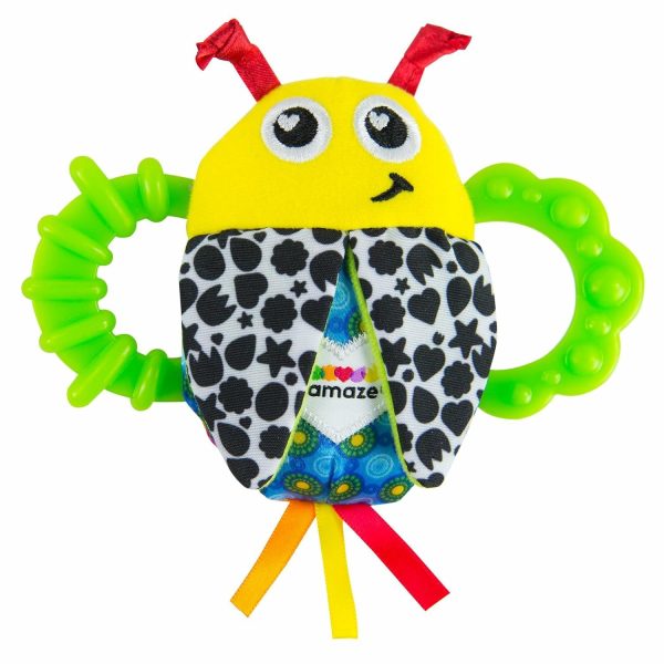 Bitty Bite Bug Rattle 4.5 tum (Packning av 1)  |   Rattle & Plush Rings Rattle & Plush Rings Rattle & Plush Rings