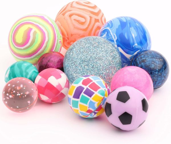 Bouncy Balls – 12 Bouncy Balls Varierad Pack – 3 Störlekar: 45Mm, 32Mm och 25Mm – Mini Bouncy Balls För Barn – Bouncy Ball Leksaker För Kapsel Automat  |   Bollar Bollar Bollar