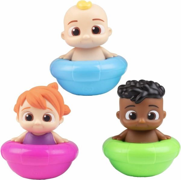 Cocomelon Flytande pool & badleksaker 3-pack – Inkluderar Jj Cody & Yoyo – Officiellt licensierat – Vattenfigursleksakssats för sommarbadning & badkar – Present för småbarn, förskolebarn & barn 18Mo+  |   Badleksaker Badleksaker Badleksaker