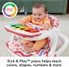 Fisher-Price Flyttbar Barnstol Kick & Play Deluxe Sit-Me-Up Sitt med piano och lärande leksak samt frukostbricka för spädbarn till småbarn – Rosa  |   Elektroniska tidiga utvecklingsleksaker Elektroniska tidiga utvecklingsleksaker Elektroniska tidiga utvecklingsleksaker