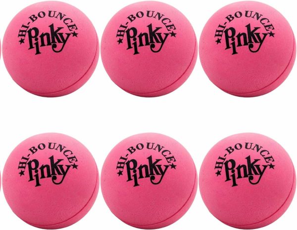 Hi-Bounce Pinky Ball (6 Pack) Gum-handboll Bouncy Balls För Barn och Vuxna. Liten rosa stressboll. Inomhus och utomhus sportförmåner. Terapi. Plus 1 liten boll. #976-6A  |   Bollar Bollar Bollar