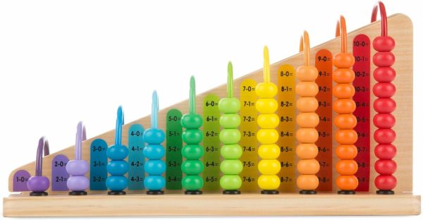 Lägg till och subtrahera abacus – Pedagogiskt leksak med 55 färgglada kuglar och robust träkonstruktion 3 – 6 år  |   Abacuser Abacuser Abacuser