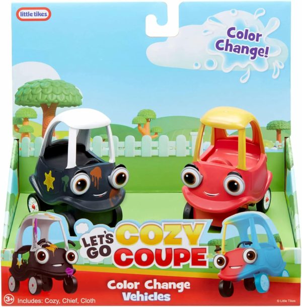 Låt oss åka Cozy Coupe 2Pk Mini Färgbyterbilar För Bordsspel Eller Golvvagn Spelförmåga Och Färgbyte För Barn 3+ År  Röd  |   Tryck- och dragleksaker Tryck- och dragleksaker Endast returnera det svenska texten: Red