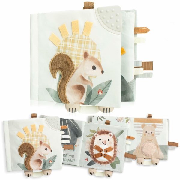 Mycket mjukt babybok med berörings- och känslor sidor – Söt sensorisk bok för spädbarn 0-6 månader med texturerade djur, spegel och krullpapper – Perfekt leksak för baby Shower eller som nyfödd/nyfödd present  |   Tandbitar Tandbitar Tandbitar