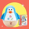 Penguin Musical Wobbler | Färgglad Vävande Melodi Pingvin  Rullande Spel Leksak För Barn 6 Månader+  Multicolor  5” X 2” (E0331)   Blå  |   Musikaliska leksaker Musikaliska leksaker Blå