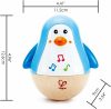 Penguin Musical Wobbler | Färgglad Vävande Melodi Pingvin  Rullande Spel Leksak För Barn 6 Månader+  Multicolor  5” X 2” (E0331)   Blå  |   Musikaliska leksaker Musikaliska leksaker Blå