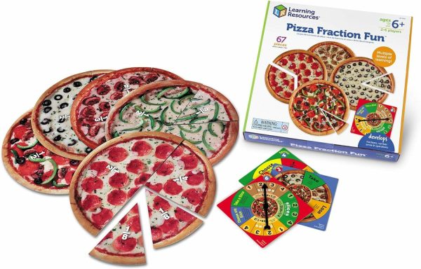 Pizza Fraction Fun Game  13 Fraction Pizzas  67 Piece Game  Åldersgrupp 6+  |   Brädspel Brädspel Brädspel