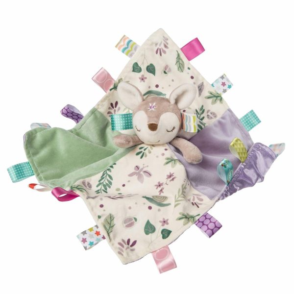 Skön sensorisk fyllningsdjur säkerhetsmatta  Flora Fawn  33 X 33 cm  |   Rattle & Plush Rings Rattle & Plush Rings Flora Fawn