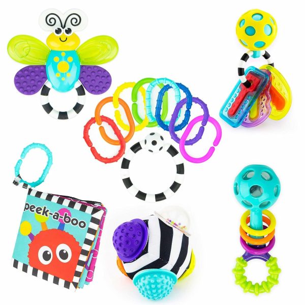 Spela Min Väg Barnpresentset – 6 Delar – Åldersgrupp 0+ Månader  |   Rattle & Plush Rings Rattle & Plush Rings Rattle & Plush Rings