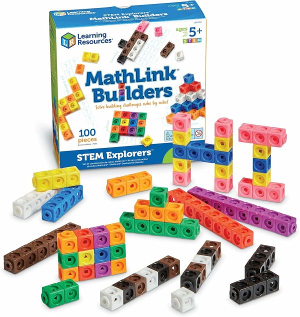 Stem Explorers Mathlink Builders – 100 st  Åldersgrupp 5+  FörskoleSTEM-aktiviteter  Matematikaktivitetsset och spel för barn  Länkkuber  Kopplingskuber  |   Aktivitetskub Aktivitetskub Aktivitetskub