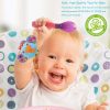 Soft Baby Wrist Rattle Foot Finder Socks Set, bomull och mjuk stoppad leksak, födelsedags- och semesterpresent för nyfödda pojkar och flickor 0/3/4/6/7/8/9/12/18 månader, barn och småbarn, 4 söta djur  |   Rattle & Plush Rings Rattle & Plush Rings mutilcolor