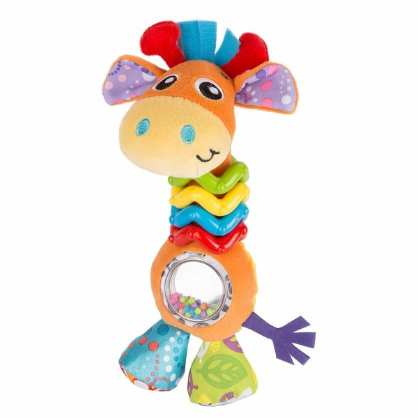 Bead Buddy Giraffe – Interaktiv babyklappleksak och sugleksak för utvecklande roligt. Engagerande leksak för spädbarn och småbarn från 3+ månader – engagerande sensoriska leksaker för nyfödda.  |   Rattle & Plush Rings Rattle & Plush Rings Multifärgad